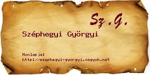 Széphegyi Györgyi névjegykártya