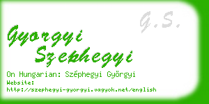gyorgyi szephegyi business card