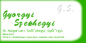 gyorgyi szephegyi business card